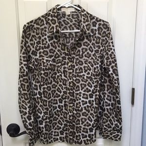 Michael Kors leopard print shirt